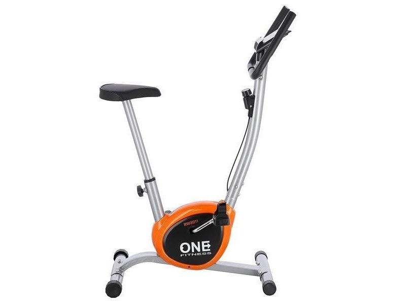 One Fitness RW3011 stationær cykel mekanisk sølv/orange