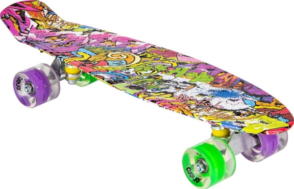Enero Skateboard Muovinen rullalauta 22 tuumaa graffiti