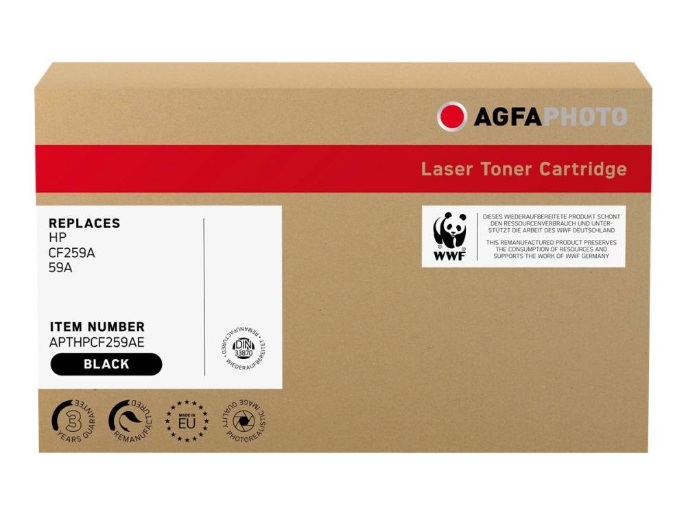 Agfaphoto - Sort - Kompatibel - Boks - Genproduceret - Tonerpatron (Alternativ Til: Hp 59A) - For Hp Laserjet Pro M304a, M404dn, M404dw, M404n, M428f
