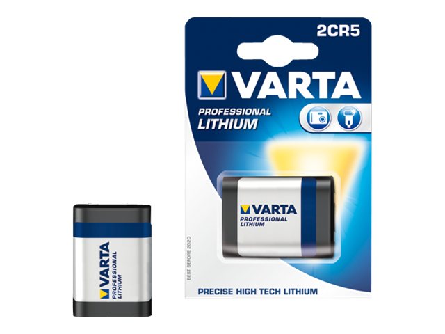 Varta Lithium Battery 2CR5 | 6 V DC | 1400 mAh | 1-Blister | Grå / Sølv