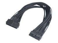 Akasa - Forlængerkabel Til Strøm - 24 Pin Atx (Han) Til 24 Pin Atx (Hun) - 40 Cm - Sort Trådnet