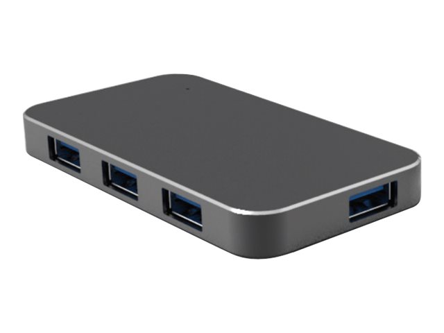 Digitus Usb 3.0 Office Hub, 4-Port, Usb 3.2 Gen 1 (3.1 Gen 1) Type-A, Usb 3.2 Gen 1 (3.1 Gen 1) Type-A, 5000 Mbit/S, Schwarz, Aluminium, 1,2 M