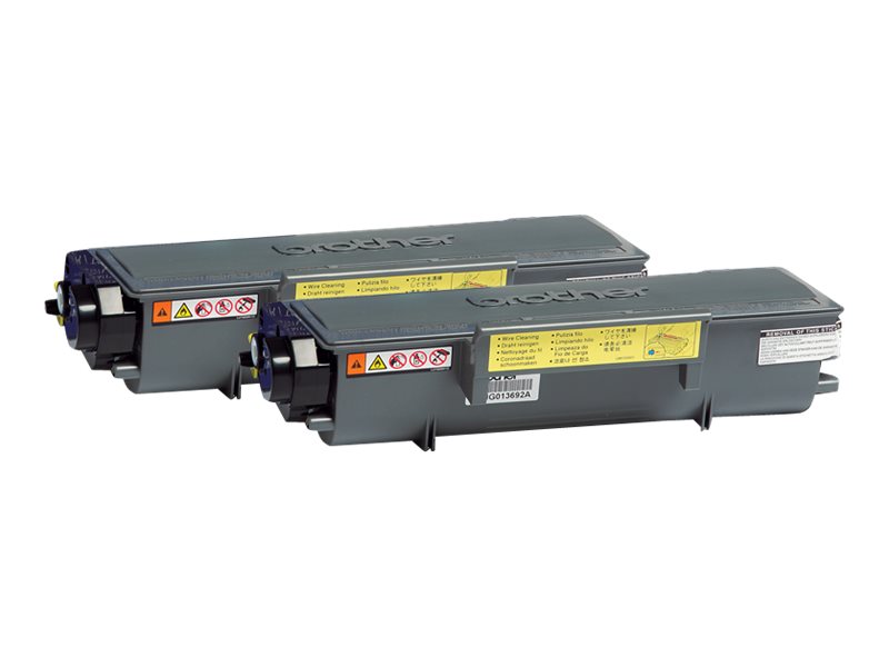 Brother Tn3280 2Pk - 2 Pakker - Sort - Original - Tonerpatron - For Brother Dcp-8070, Hl-5340, 5350, 5370, 5380, Mfc-8370, 8380, 8880, 8890