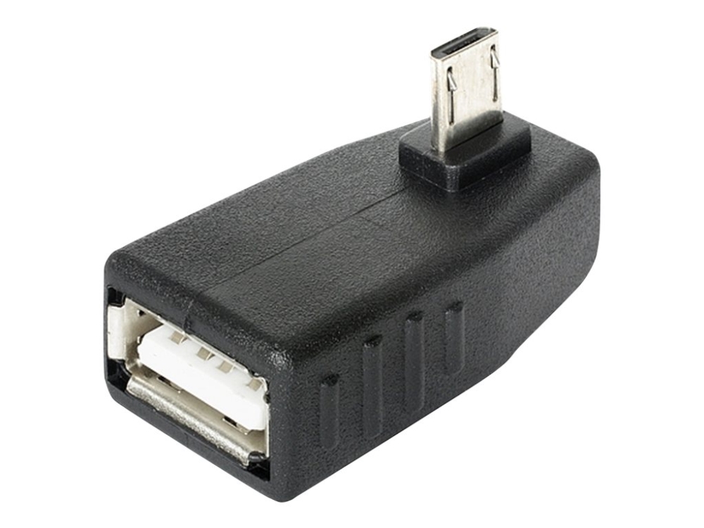 DeLOCK - USB-adapter - USB (hun) til Micro-USB Type B (han) - USB 2.0 OTG - 90° stikforbindelse | Datortillbehör - Kablar & adaptrar - Adaptrar | GameStuff