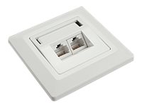 Solarix Sx9-2-6-Utp-Wh - Planforsænket Stikdåse - Cat 6 - Utp - Rj-45 - Hvid