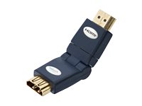 In-Akustik Premium Hdmi Angle Adapter 360 - Hdmi Adapter - Hdmi Han Til Hdmi Hun - Sort - 180° Roterende Stikforbindelse