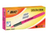 Bic Highlighter Grip, 12 Stück(E), Pink, Meißel, Pink, Rund, 1,6 Mm