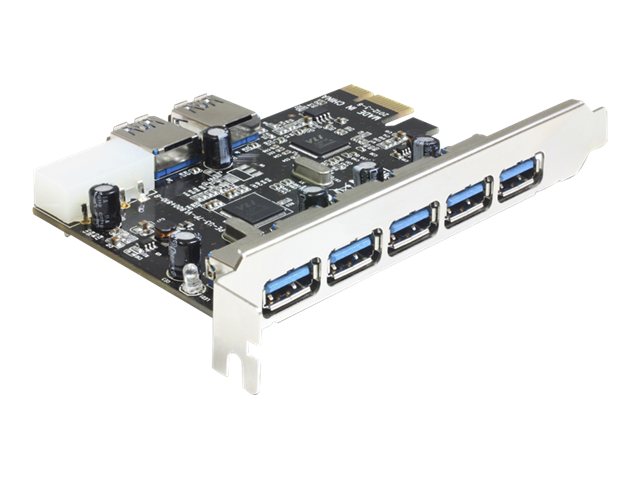 Delock PCI Express Card > 5 x external + 2 x internal USB 3.0 - USB-adapter - PCIe 2.0 - USB 3.0 x 7 | Datortillbehör - Styrenheter - IO-kort | GameStuff