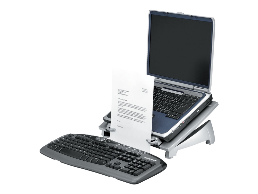 Fellowes 8036701, Laptop-Ständer, Schwarz, Silber, Kunststoff, 43,2 Cm (17"), 5 Kg, 14 - 27,5°