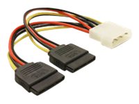 Qoltec 27618, 0,2 M, Molex (4-Pin), 2 X Sata 15-Pin, Männlich, Weiblich, Gerade