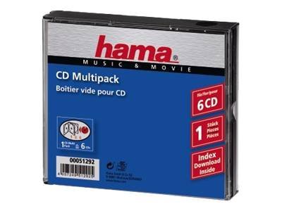 Hama Cd-Multipack 6, 6 Disks, Transparent