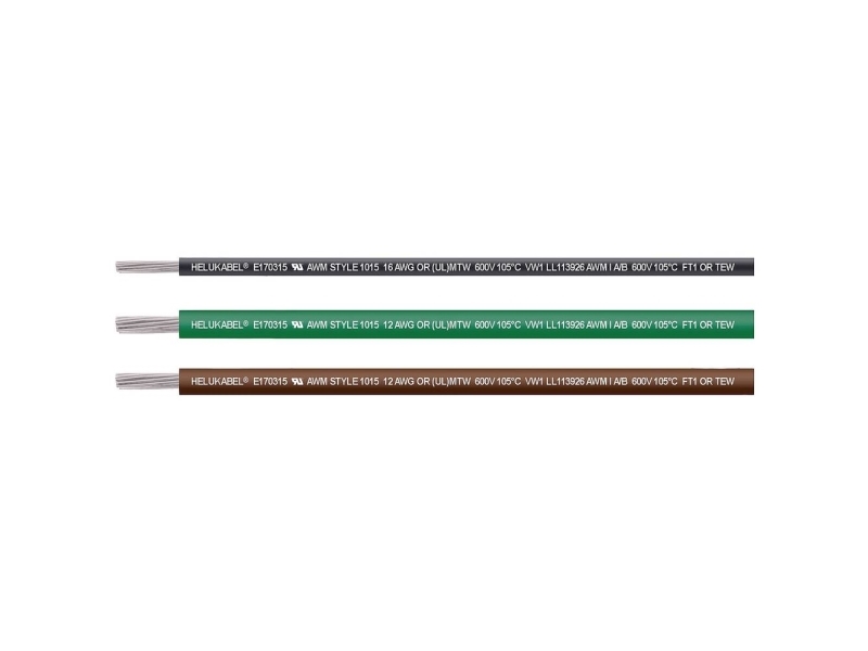 HELU 60506-305 Yksijohtiminen UL-CSA 1 x 1,31 mm² Harmaa 305 m