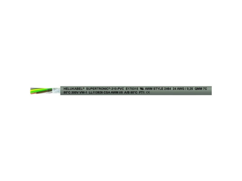 HELU 49888-500 Slæbekædekabel S-TRONIC 310-PVC 5 x 0.14 mm² Grå 500 m