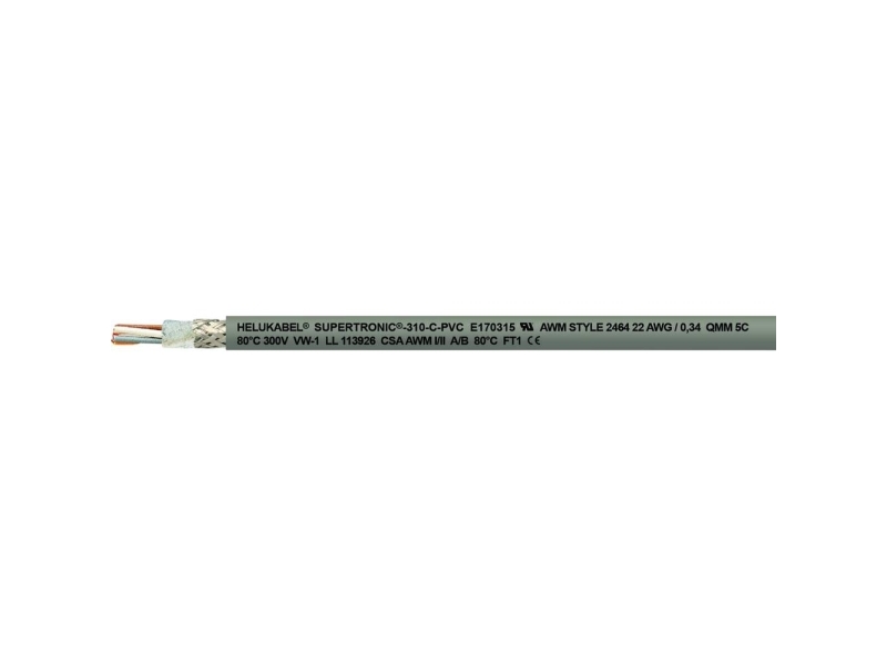 HELU 49922-500 Slæbekædekabel S-TRONIC-310-C-PVC 4 x 0.14 mm² Grå 500 m