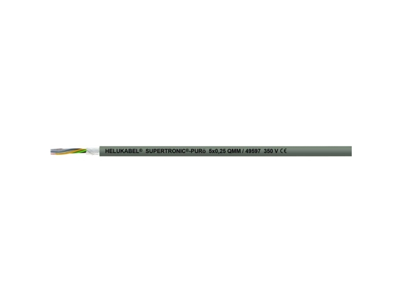 Helukabel 49597-500 Dragkedjekabel S-TRONIC-PURö 5 x 0,25 mm² Grå 500 m