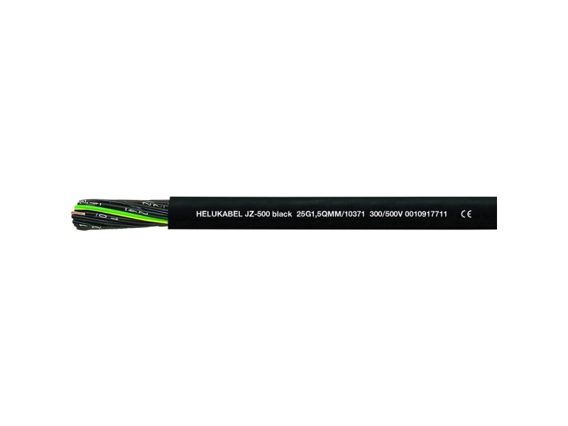 HELU OZ-500 Black Styreledning 2 x 0.50 mm² Sort (RAL 9005) 10340-500 500 m