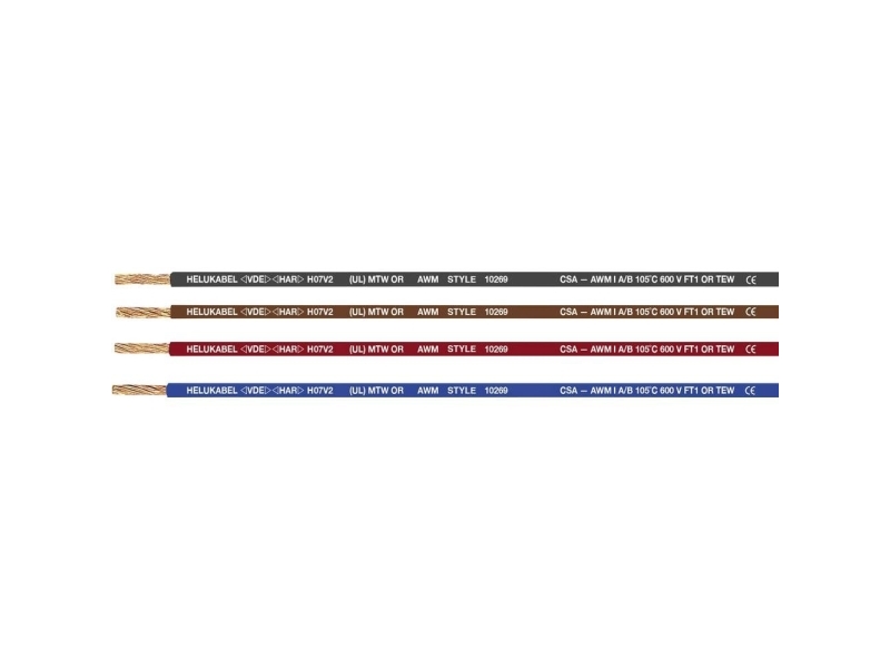 HELU 64157-305 Enkeltleder H07V2-K 1 x 4 mm² Blå 305 m