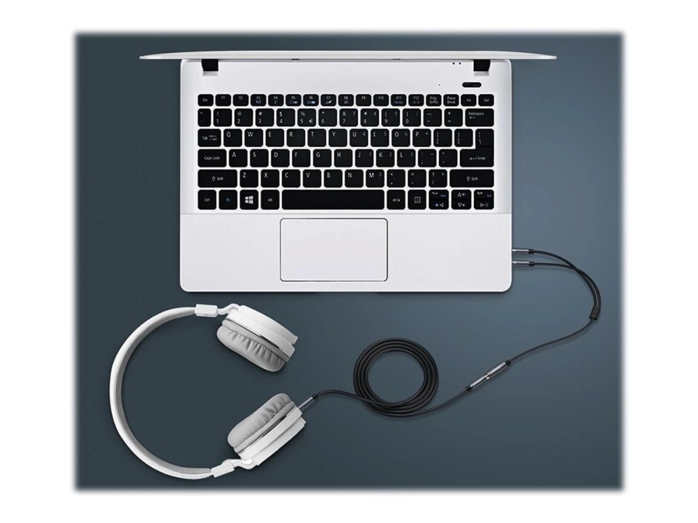 Ugreen - Audio-Splitter - Mini-Stecker Auf 4-Poligen Mini-Stecker - 20 Cm - Schwarz