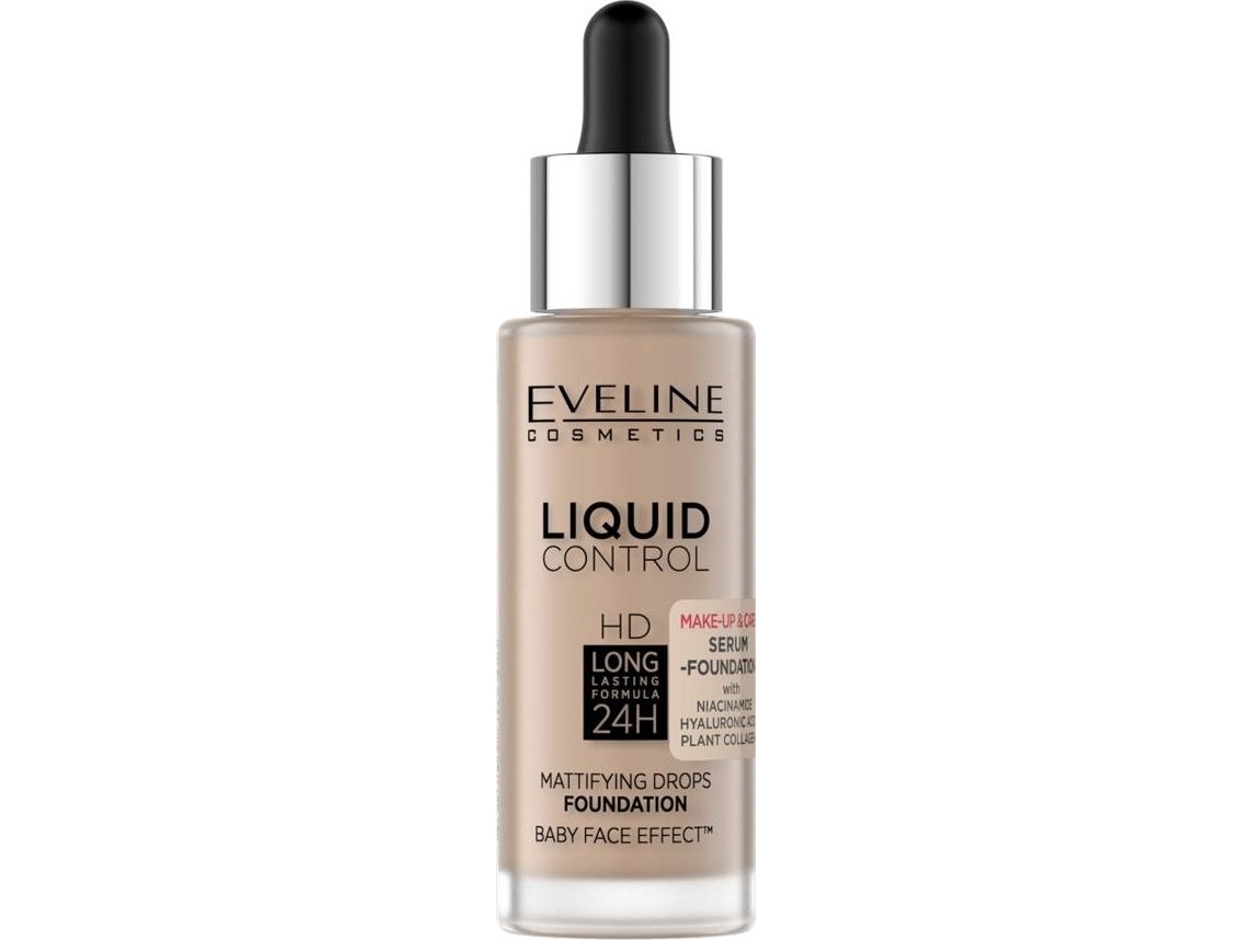Eveline Cosmetics Liquid Control Hd Foundation With Niacinamide - 025 Light