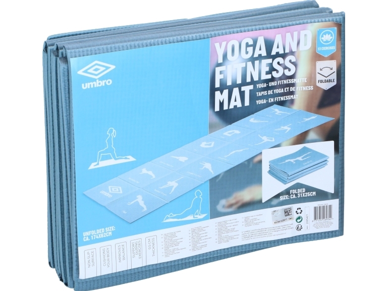 Umbro foldbar yogamåtte 171x61cm uni