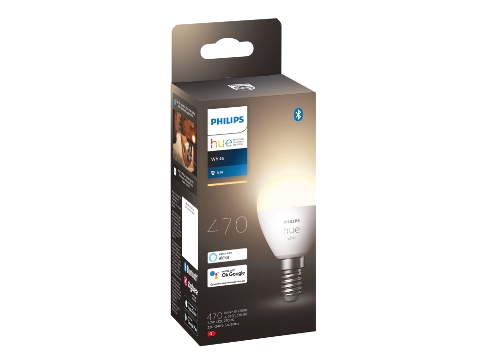 Philips Hue Ball Bulb - Warm White Light - 1-Pack - E14