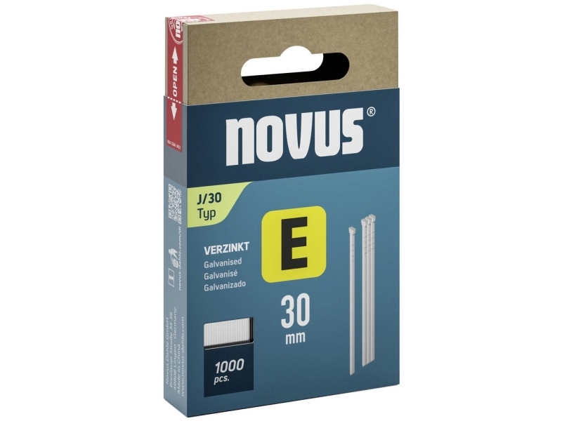 Novus Tools 044-0092 Stiftsøm Type J Mål, Længde 30 Mm 1000 Stk