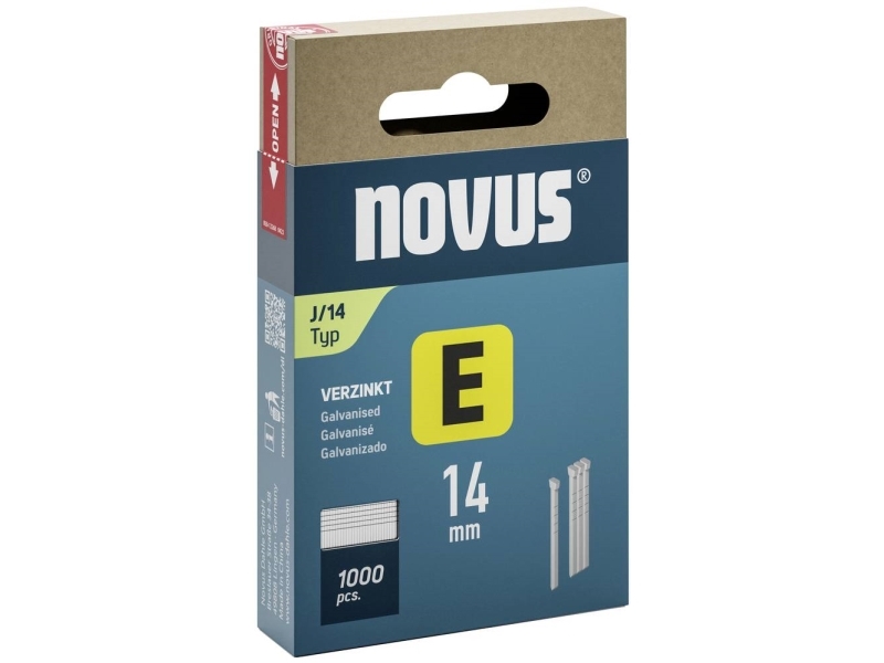 Novus Tools 044-0088 Stiftsøm Type J Mål, Længde 14 Mm 1000 Stk