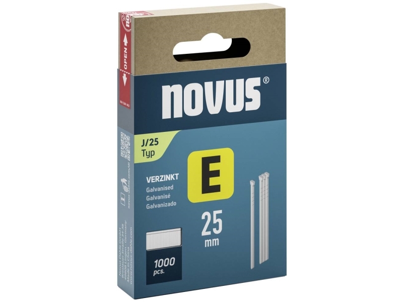 Novus Tools 044-0091 Stiftsøm Type J Mål, Længde 25 Mm 1000 Stk