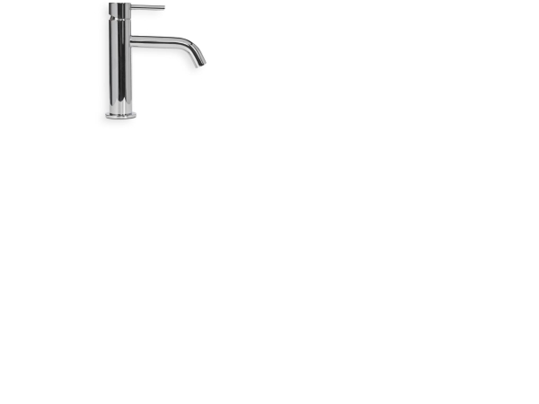 BLÅ ETIKET Ettgrepps handfatsarmatur utan bottenventil - kallstartsfunktion & 3/8 anslutningsslangar - krom | VVS Artiklar - Badrum - Tvättställsblandare | GameStuff