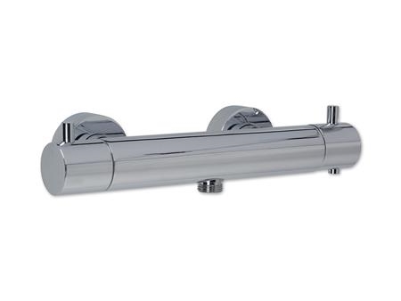 BLUE LABEL Termostatarmatur med 1/2 afgang - inklusiv koblinger og rosetter - krom | VVS Artiklar - Badrum - Badkarsblandare | GameStuff