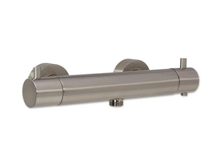 BLUE LABEL Termostatblandare med 1/2 utlopp - inklusive kopplingar och rosetter - borstad nickel | VVS Artiklar - Badrum - Badkarsblandare | GameStuff