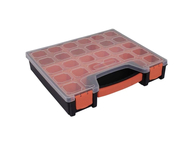 Quadrios 23SA094 Sortimentskasse (L x B x H) 31.2 x 27.2 x 6 cm Antal fag: 14 Fast underopdeling Indhold 1 stk