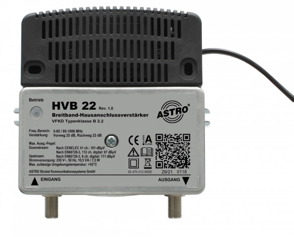 Astro Hvb 22, F, Vekselstrøm, 7,5 W, 230 V, 50 Hz, -15 - 55 °C