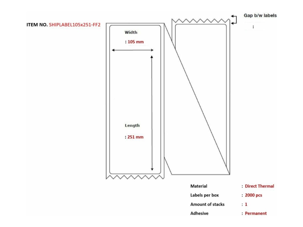 Capture - Permanent klæbemiddel - perforeret - hvid - 105 x 251 mm 2000 etikette(r) fanfold-mærkater