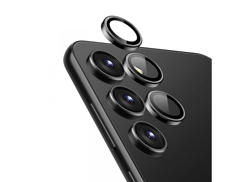 Crong Gehärtetes Glas Für Kameralinse Schutz Samsung Galaxy S24 Schwarz