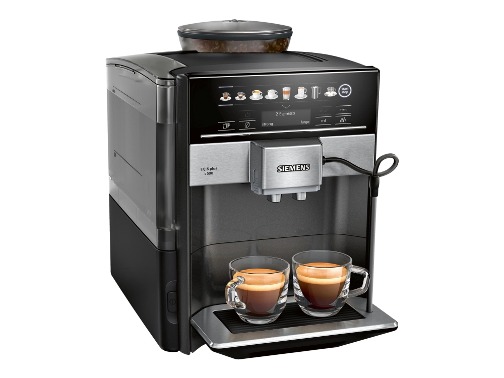 Siemens Eq.6 Plus S500 Te655319rw - Automatisk Kaffemaskine Med Mælkeskummer - 19 Bar - Sort