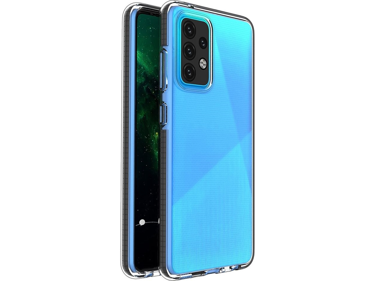 Hurtel Spring Case Geléfodral Med Fargad Ram För Samsung Galaxy A52 5g / A52 4g Svart