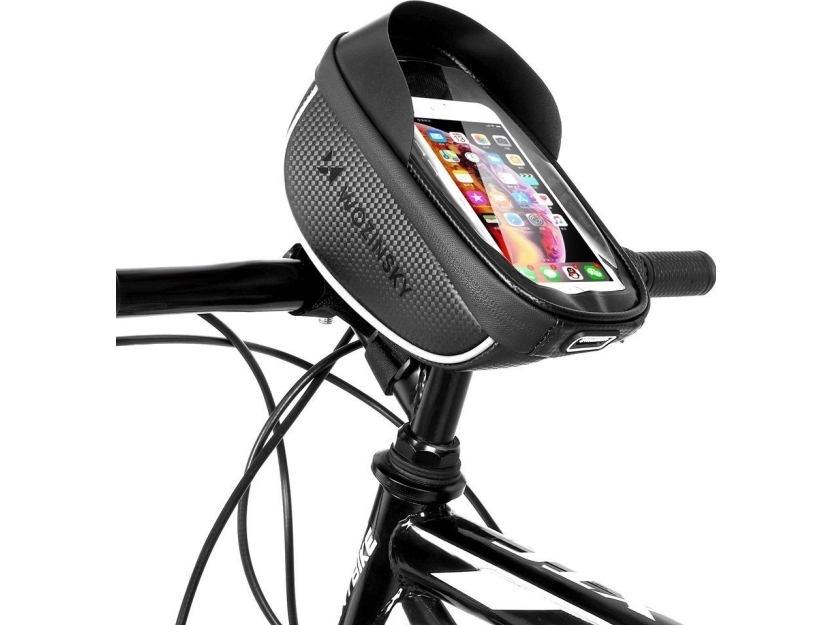 Wozinsky Fahrrad-Lenkertasche Mit Handytasche 1L Schwarz (Wbb16bk)