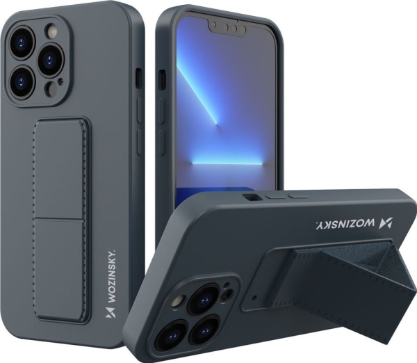 Wozinsky Wozinsky Kickstand Case Fleksibelt Silikoneetui Med Stander Iphone 13 Pro Max Navy Blue