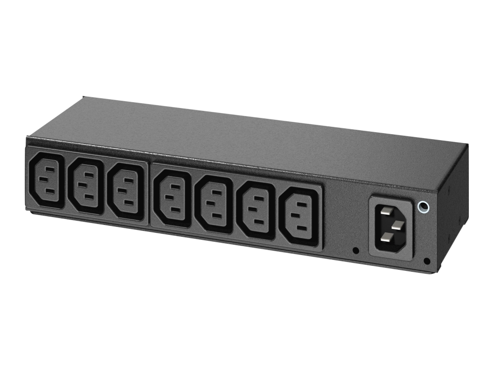 APC Basic Rack PDU AP6015A - Strømfordelingsenhed (rackversion) - AC 100/120/200/208/230/240 V - input: IEC 60320 C14 - output-stikforbindelser: 8 (power IEC 60320 C13) - 1U - sort - for P/N: SCL500RM1U, SCL500RMI1U, SMTL750RM2UCNC, SMX2KR2UX145, SMX3KR2UNCX145, SMX750CUS
