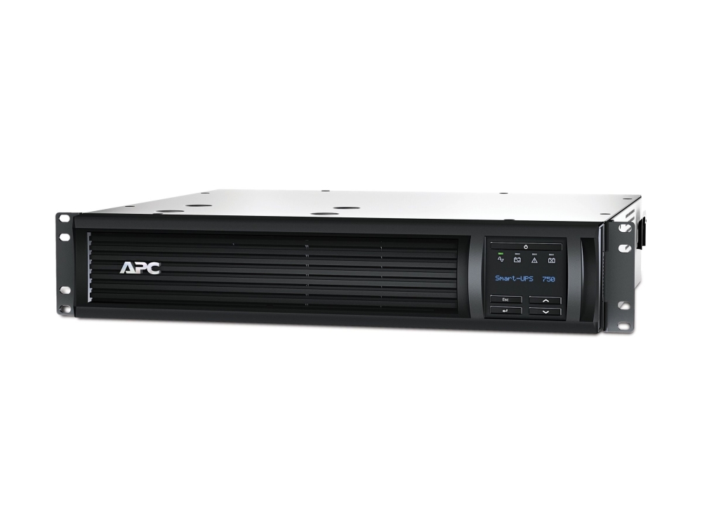 APC Smart-UPS 750VA LCD RM - UPS (kan monteras i rack) - AC 230 V - 500 watt - 750 VA - Ethernet, RS-232, USB - utgångskontakter: 4 - 2U - svart - för P/N: AR4018SPX432, AR4024SP, AR4024SPX429, AR4024SPX431, AR4024SPX432, NBPD0150, NBWL0356A
