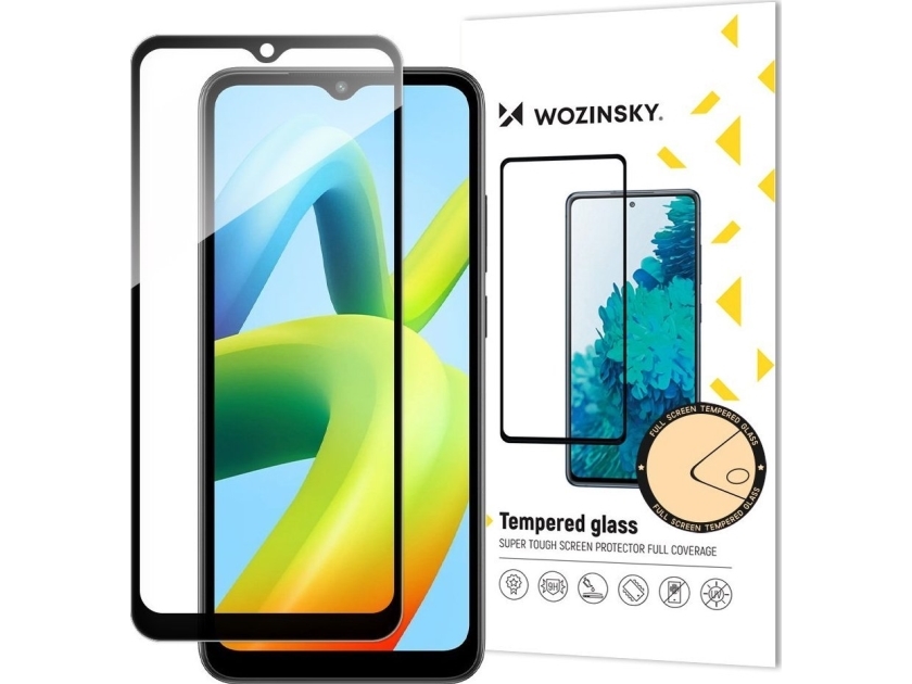 Wozinsky Full-Glue Gehärtetes Glas Xiaomi Redmi A1+ 9H Für Den Ganzen Bildschirm | Schwarzer Rahmen