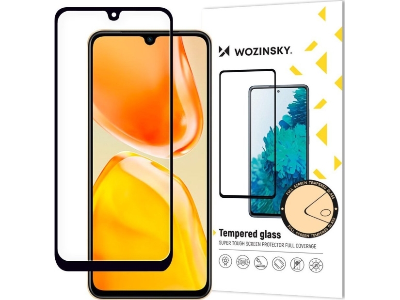 Wozinsky Full-Glue Gehärtetes Glas Vivo X80 Lite / V25 Für Den Ganzen Bildschirm Mit Rahmen Schwarz (Case Friendly)