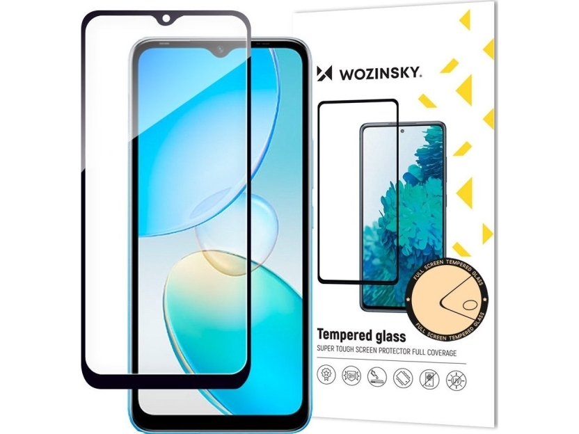 Wozinsky Full Glue Gehärtetes Glas Für Infinix Hot 12I Für Den Ganzen Bildschirm Mit Rahmen Schwarz (Case Friendly)
