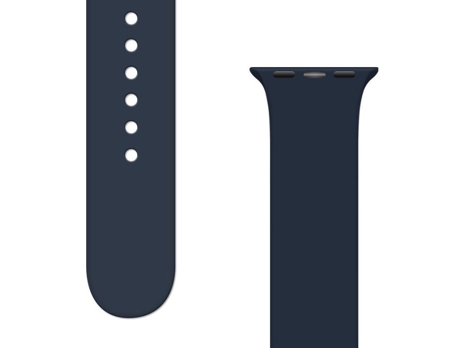 Hurtel Silikone Rem Aps Silikone Rem Til Watch 8 / 7 / 6 / 5 / 4 / 3 / 2 / Se (41 / 40 / 38Mm) Ur Armbånd Rem Mørkeblå