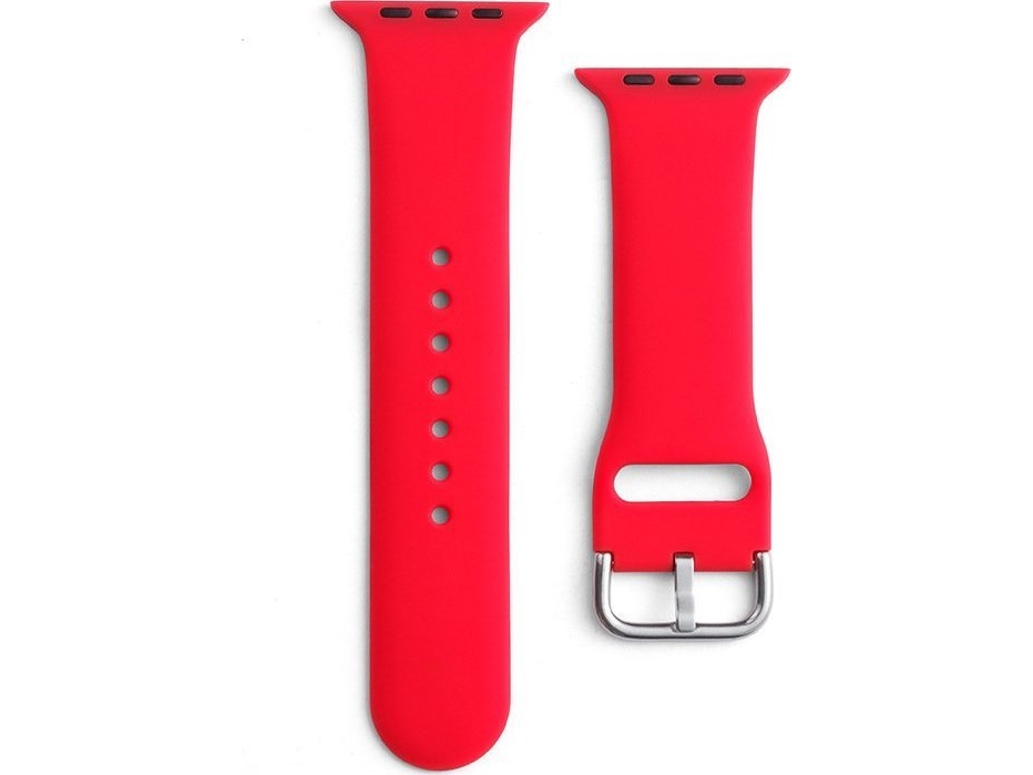 Hurtel Silikone Rem Aps Silikone Rem Til Watch 8 / 7 / 6 / 5 / 4 / 3 / 2 / Se (41 / 40 / 38Mm) Ur Armbånd Rem Rød
