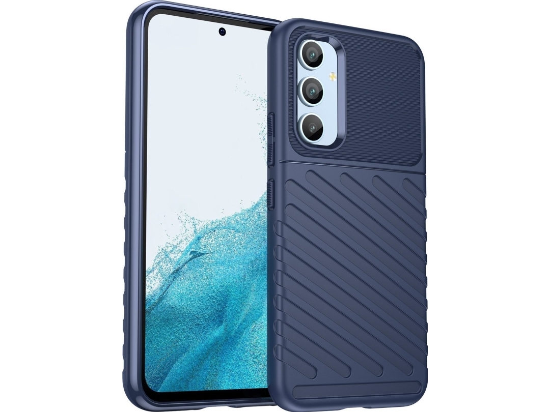 Hurtel Thunder Fodral För Samsung Galaxy A54 5g Pansarskalsfodral I Silikon Blå