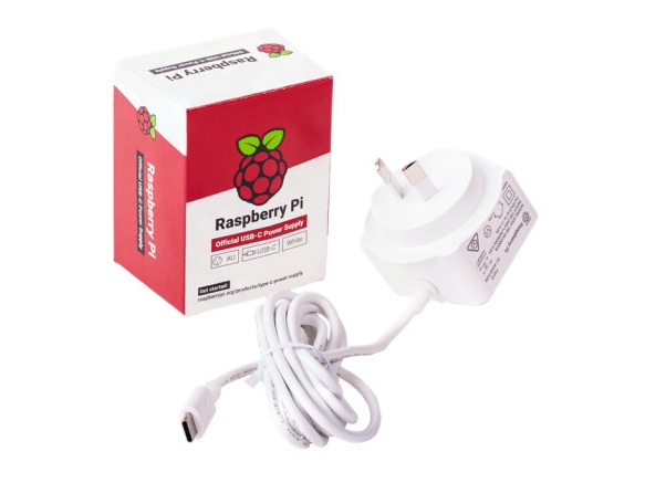 Raspberry Pi - Strømforsyningsadapter - Ac 115/230 V - Hvid - For Raspberry Pi 4 Desktop Kit, 4 Model B, 4 Model B Starter Kit, 4 Starter Kit