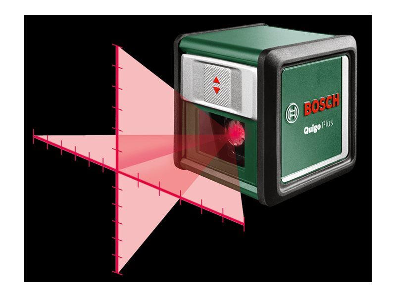Bosch Quigo Plus, 0,8 Mm/M, 4°, 6 S, Horizontal/Vertikal, Rot, 635 Nm (< 1 Mw)