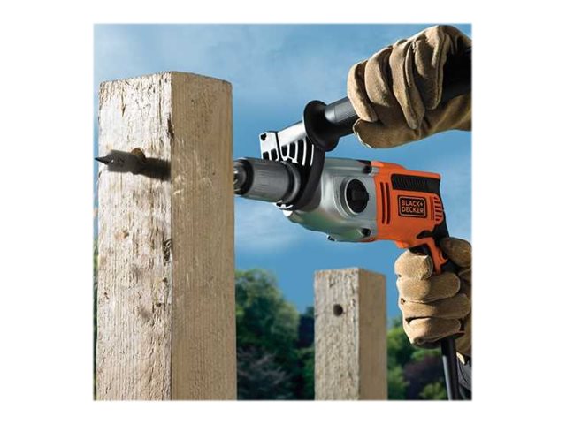 BLACK+DECKER KR911K-QS - Slagborr - 910 W - 2 hastigheter - nyckell&ouml;s chuck 13 mm - 62 N&middot;m